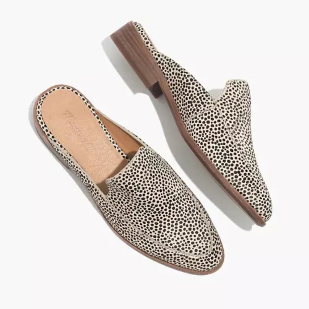 Madewell Frances Loafer Mule In Spotted Calf Hair - Picture 1 of 6